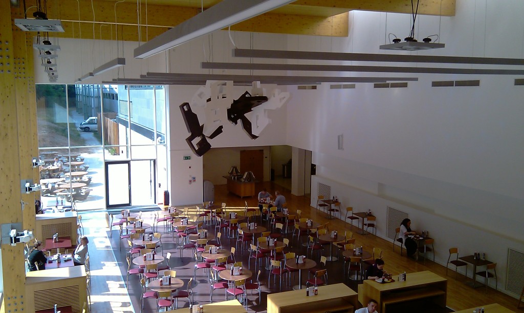 University of Hertforshire Refectory Lighting Sculpture, 2010 in association with Benson Sedgewick and Taylor Wimpey